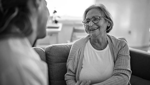 senior woman preplanning funeral